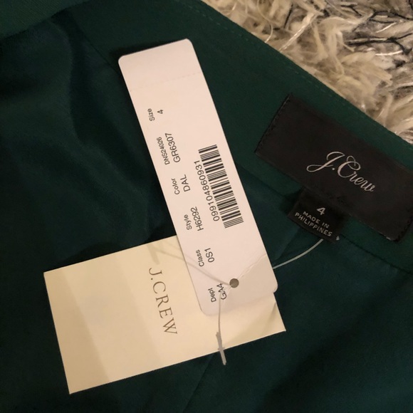 Jcrew Green NWT Wrap Crepe Dress - Picture 4 of 5